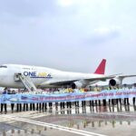 Celebrating in China as One Air’s first commercial flight prepares to depart from Jinan-Shandong